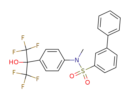 biphenyl-3-sulfonic acid methyl-[4-(2,2,2-trifluoro-1-hydroxy-1-trifluoromethyl-ethyl)-phenyl]-amide
