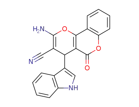 2-amino-4-(1H-indol-3-yl)-5-oxo-4,5-dihydropyrano[3,2-c]chromene-3-carbonitrile