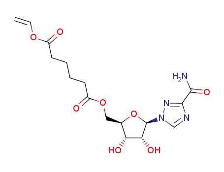 Hexanedioic acid (2R,3S,4R,5R)-5-(3-carbamoyl-[1,2,4]triazol-1-yl)-3,4-dihydroxy-tetrahydro-furan-2-ylmethyl ester vinyl ester