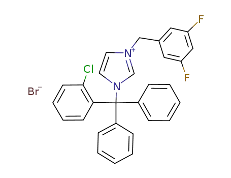 3-[(2-chloro-phenyl)-diphenyl-methyl]-1-(3,5-difluoro-benzyl)-3H-imidazol-1-ium; bromide