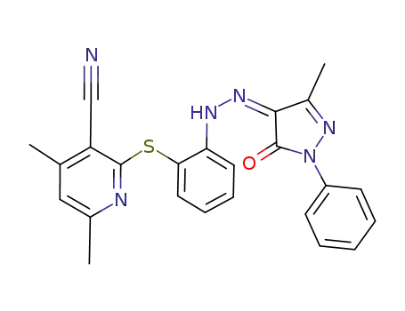 4-[(4',6'-dimethyl-3'-cyano-2'-pyridinylthio)-2-phenylhydrazono]-5-methyl-2-phenyl-2,4-dihydropyrazole-3-one