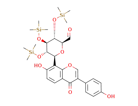6-[7-hydroxy-3-(4-hydroxy-phenyl)-4-oxo-4H-chromen-8-yl]-3,4,5-tris-trimethyl-silanyloxy-tetrahydro-pyran-2-carbaldehyde