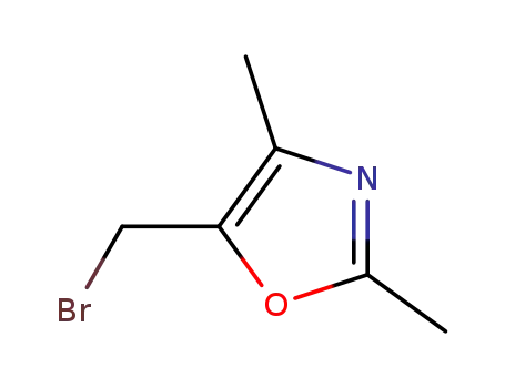 Molecular Structure of 141567-40-0 (Oxazole, 5-(bromomethyl)-2,4-dimethyl-)