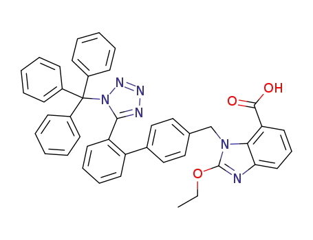 2-Ethoxy-1-[[2'-(N-triphenylmethyltetrazol-5-yl)-biphenyl-4-yl]methyl]benzimidazole-7-carboxylic acid