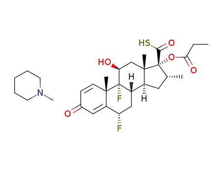 6α,9α-difluoro-11β-hydroxy-17α-propionyloxy-16α-methyl-pregna-3-oxo-1,4-diene-17β-thiocarboxylic acid N-methylpiperidine salt