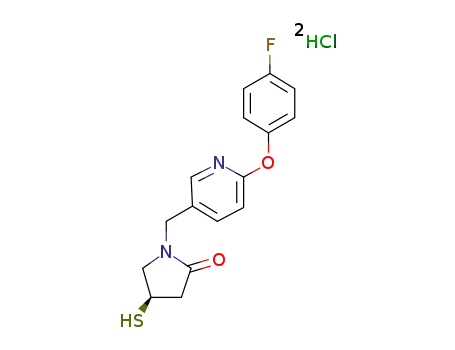 (4R)-1-{[6-(4-fluorophenoxy)pyridin-3-yl]methyl}-4-mercaptopyrrolidin-2-one dihydrochloride
