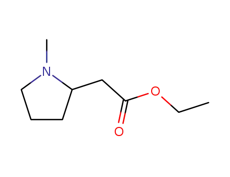 Molecular Structure of 5370-14-9 (2-Pyrrolidineacetic acid, 1-methyl-, ethyl ester)