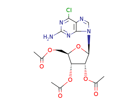 ACETIC ACID (2R,3R,4R,5R)-3,4-DIACETOXY-5-(2-AMINO-6-CHLORO-PURIN-9-YL)-TETRAHYDRO-FURAN-2-YLMETHYL ESTER