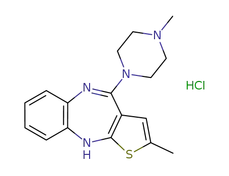 2-methyl-4-(4-methylpiperazin-1-yl)-10H-thieno[2,3-b][1,5]-benzodiazepine monohydrochloride