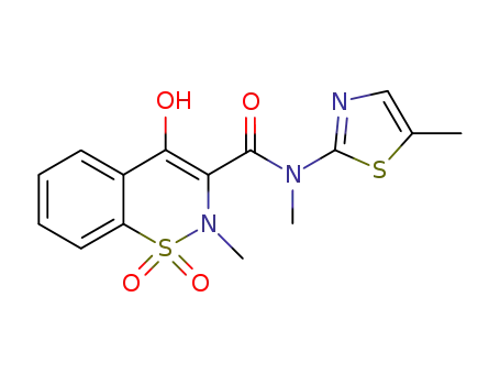 4-hydroxy-2-methyl-N-methyl-(5-methyl-2-thiazolyl)-2H-l,2-benzothiazine-3-carboxamide-1,1-dioxide