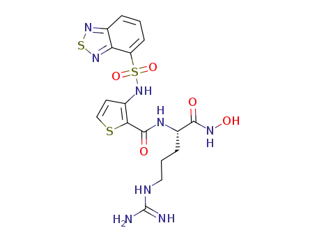 3-(benzo[1,2,5]thiadiazole-4-sulfonylamino)thiophene-2-carboxylic acid ((S)-4-guanidino-1-hydroxycarbamoyl-butyl)amide