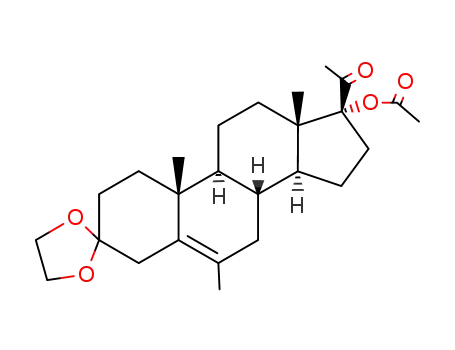 3-cycloethylenedioxy-6-methyl-17α-acetoxy-pregn-5-ene-20-one