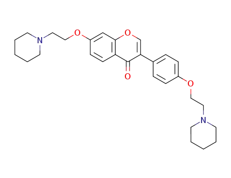 7-(2-(piperidin-1-yl)ethoxy)-3-(4-(2-(piperidin-1-yl)ethoxy)phenyl)-4H-chromen-4-one