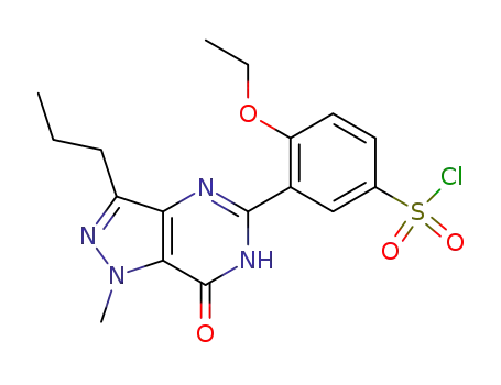 5-(5-CHLORO SULFONYL-2-ETHOXYPHENYL)-1-METHYL-3-N-PROPYL-1,6-DIHYDRO-7H-PYRAZOLO-[4,3,D]-PYRIMIDINE-7-ONE