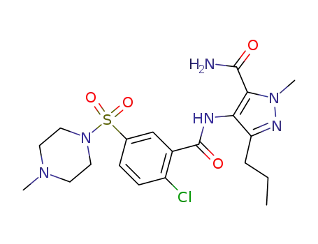 4-[2-Chloro-5-(4-methyl-1-piperazinylsulphonyl)benzamido]-1-methyl-3-propyl-1H-pyrazole-5-carboxamide