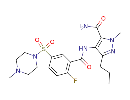 4-[2-Fluoro-5-(4-methyl-1-piperazinylsulphonyl)benzamido]-1-methyl-3-propyl-1H-pyrazole-5-carboxamide