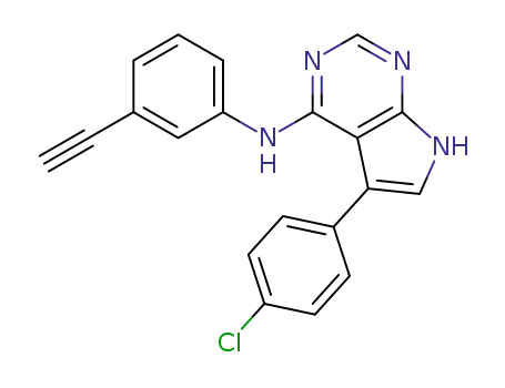 [5-(4-Chloro-phenyl)-7H-pyrrolo[2,3-d]pyrimidin4-yl]-(3-ethynyl-phenyl)-amine