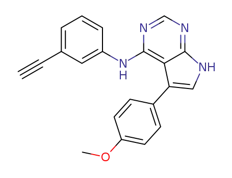 (3-Ethynyl-phenyl)-[5-(4-methoxy-phenyl)-7H-pyrrolo[2,3-d]pyrimidin-4-yl]-amine