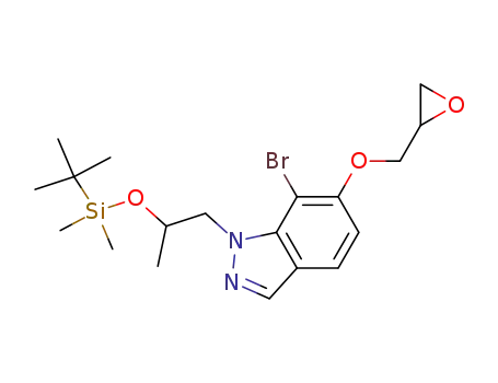 7-Bromo-1-[2-(tert-butyldimethyl-silanyloxy)-propyl]-6-oxiranylmethoxy-1H-indazole