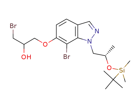 1-Bromo-3-[7-bromo-1-[(S)-2-(tert-butyl-dimethyl-silanyloxy)-propyl]-1H-indazol-6-yloxy]-propan-2-ol