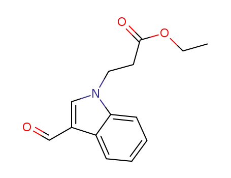 Molecular Structure of 503829-88-7 (1H-Indole-1-propanoic acid, 3-formyl-, ethyl ester)