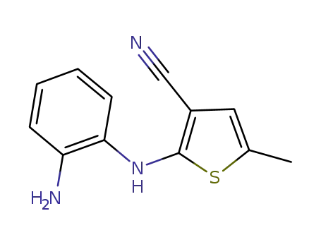 3-Thiophenecarbonitrile, 2-[(2-aminophenyl)amino]-5-methyl-