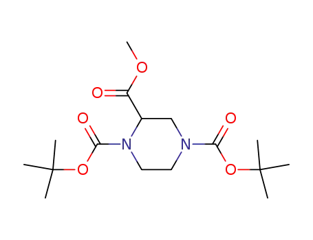 Molecular Structure of 171504-98-6 (1,4-Di-tert-butyl 2-methyl piperazine-1,2,4-tricarboxylate)