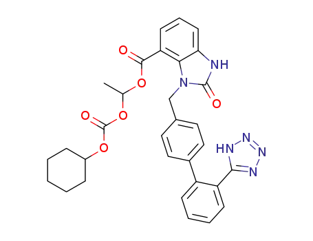 Molecular Structure of 869631-11-8 (O-Desethyl Candesartan Cilexetil)