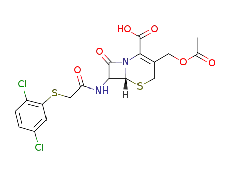 3-(acetoxymethyl)-7-[2-[(2,5-dichlorophenyl)thio]acetamido]-3-cephem-4-carboxylic acid