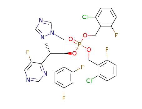 Bis(2-chloro-6-fluorobenzyl) (2R,3S)-2-(2,4-difluorophenyl)-3-(5-fluoro-4-pyrimidinyl)-1-(1H-1,2,4-triazol-1-yl)-2-butyl phosphate