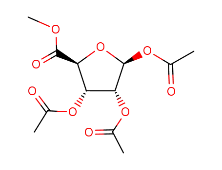 Molecular Structure of 68673-84-7 (β-D-Ribofuranuronic Acid Methyl Ester Triacetate)