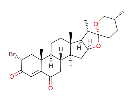 (25R)-4-en-2α-bromo-spirosta-3,6-dione