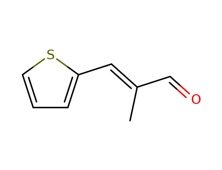 Molecular Structure of 63283-77-2 (2-Propenal, 2-methyl-3-(2-thienyl)-, (E)-)