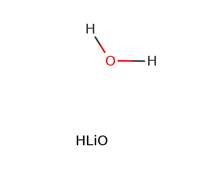 Molecular Structure of 1310-66-3 (Lithium hydroxide monohydrate)