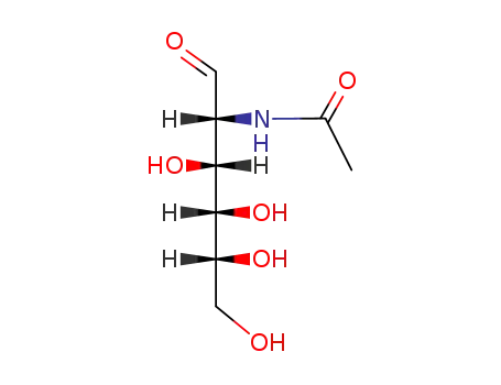 Molecular Structure of 7512-17-6 (N-Acetyl-D-Glucosamine)