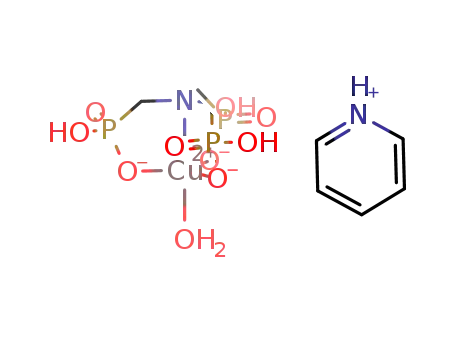 (pyridinium)[Cu(II)(nitrilotrimethylenetrisphosphonate)(H2O)]