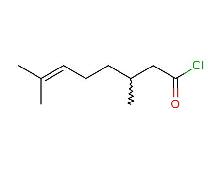 Molecular Structure of 36392-06-0 (6-Octenoyl chloride, 3,7-dimethyl-)