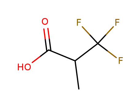 Molecular Structure of 381-97-5 (3,3,3-Trifluoro-2-Methylpropanoic acid)