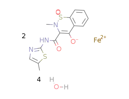 [bis(4-oxy-2-methyl-N-(5-methyl-2-thiazolyl)-2H-1,2-benzothiazine-3-carboxamide-1,1-dioxide)iron(II)] tetrahydrate