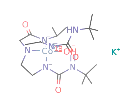 potassium bis[(N'-tert-butylureayl)-N-ethyl]-(N''-isopropylcarbamoylmethyl)aminato(hydroxo-(18)O)cobaltate(III)