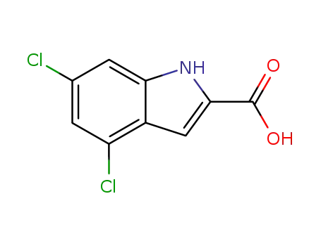 Molecular Structure of 101861-63-6 (4,6-Dichloro-1H-indole-2-carboxylic acid)