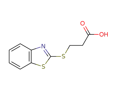 Molecular Structure of 4767-00-4 (3-(2-BENZOTHIAZOLYLTHIO)PROPIONIC ACID)