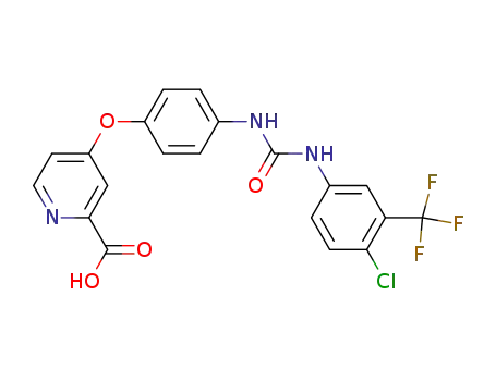 4-[4-[[[[4-chloro-3-(trifluoromethyl)phenyl]amino]carbonyl]amino]phenoxy]-2-pyridinecarboxylic acid