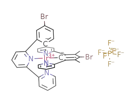 [Ir(1-bromo-3,5-di(2-pyridyl)-2,6-dimethylbenzene-N,C4,N)(6-(p-bromophenyl)-2,2'-bipyridine(-H))](hexafluorophosphate)