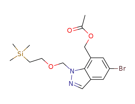 (5-bromo-1-((2-(trimethylsilyl)ethoxy)methyl)-1H-indazol-7-yl)methyl acetate