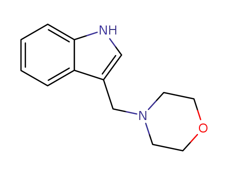 Molecular Structure of 5379-88-4 (3-(morpholin-4-ylmethyl) indole)