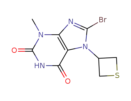 8-bromo-3-methyl-7-(thietan-3-yl)-3,7-dihydro-1H-pyrine-2,6-dione