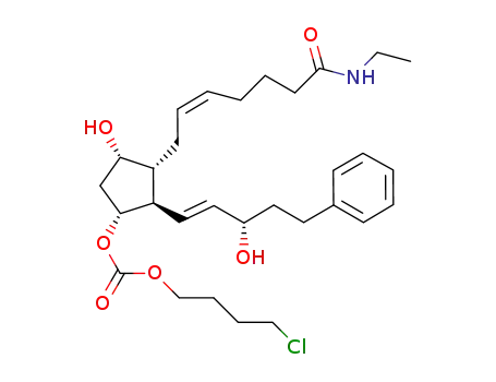 4-chlorobutyl (2R,3R)-3-[(2Z)-7-(ethylamino)-7-oxohept-2-en-1-yl]-4-hydroxy-2-[(1E,3S)-3-hydroxy-5-phenylpent-1-en-1-yl]cyclopentyl carbonate