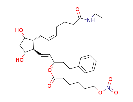 (1S,2E)-3-[(1R,2R,3S,5R)-2-[(2Z)-7-(ethylamino)-7-oxo-2-hepten-1-yl]-3,5-dihydroxycyclopentyl]-1-(2-phenylethyl)-2-propen-1-yl-hexanoic acid 6-(nitrooxy)ester