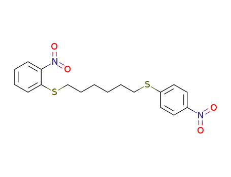 1-(6-(4-nitrophenylthio)hexylthio)-2-nitrobenzene